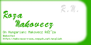 roza makovecz business card